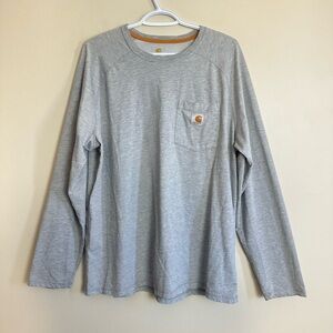 Carhartt Size L Heather Gray Pocket Tee